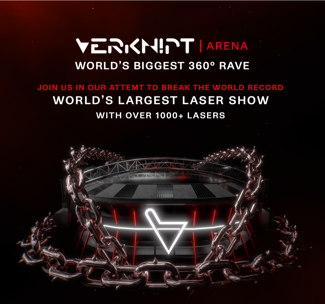 VERKNIPT ARENA VAI TER 1.000 LASERS EM TENTATIVA DE QUEBRAR O RECORDE MUNDIAL DO GUINNESS™