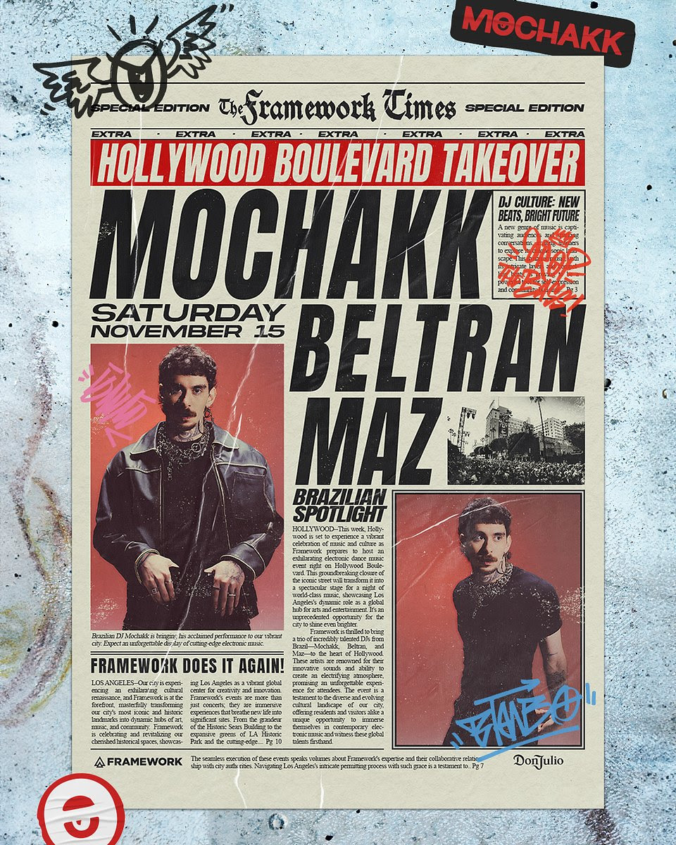 Mochakk será headliner na Hollywood Boulevard em evento monumental da Framework