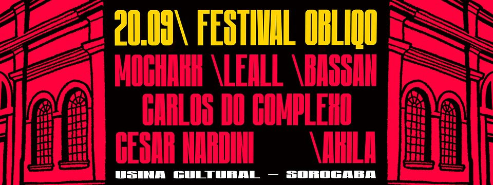 OBLIQO anuncia festival de 1 ano com Mochakk, Leall, Bassan, Akila, Carlos do Complexo e Cesar Nardini