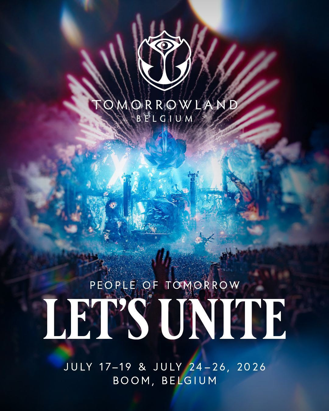 O TOMORROWLAND BÉLGICA RETORNA EM 2026