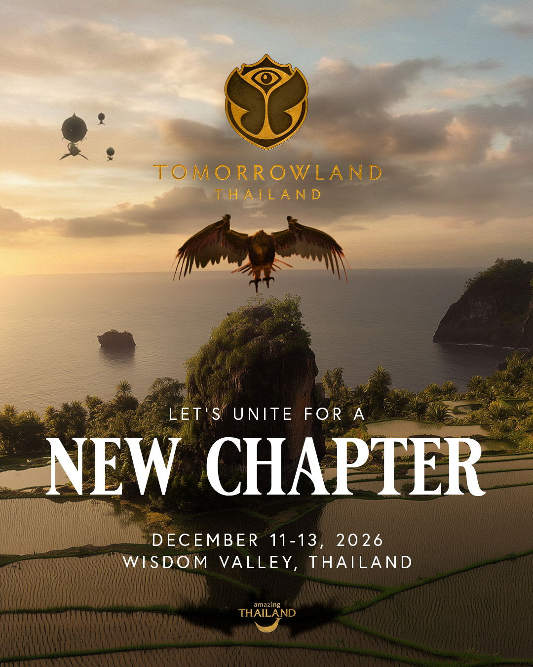 O Tomorrowland Thailand inicia a venda de pacotes de hotel e Discover Thailand, ingressos para o festival e o primeiro Academy Bootcamp na Ásia